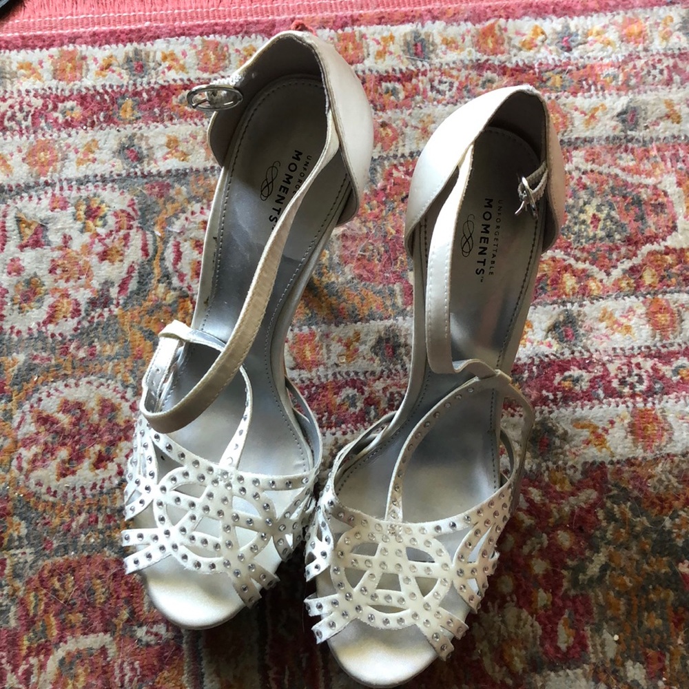 White glamorous heels